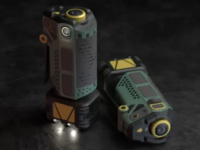 Sci fi device Low-poly 3D model