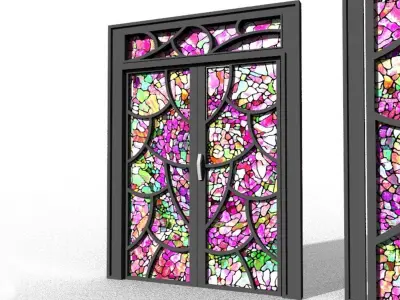 fantasy window and door set 3D model