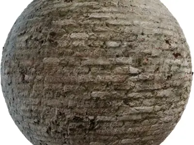 Dusty Lime Washed Brick Wall PBR Texture  Texture