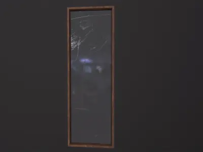 Mirrors 3D Model door with mirror Low-poly 3D model