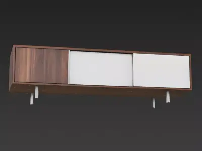 Modern Minimalist TV Console 3D Model Low-poly 3D model