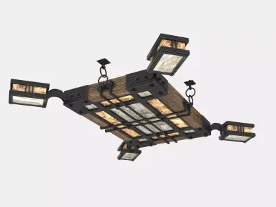  iron chandelier 3D model