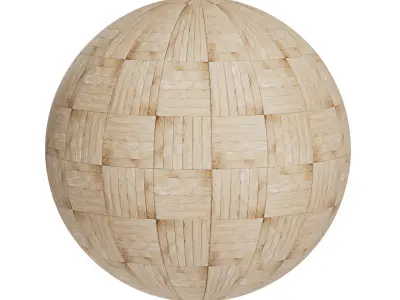 Wood Parquet Floor Texture Pack - 8K PBR SBSAR Low-poly 3D model