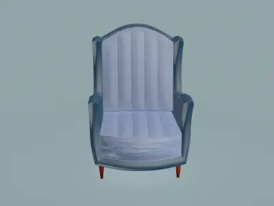 Bow Wingback Lounge Chair 3D model