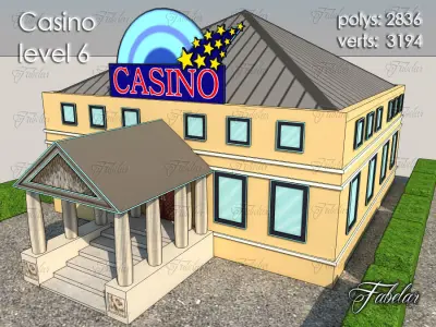 Casino Level Low-poly 3D model