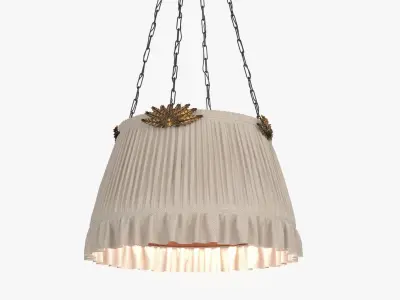 Vintage Bedroom Fabric Pendant 3D model