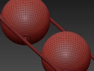 ABBACUS pendant light with three balls hanging from it 3D model