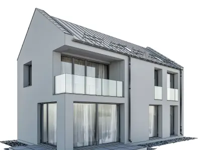 Modern house 06 3D model purchase
