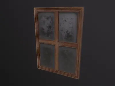 Window Old Factory 3D Model Low-poly 3D model