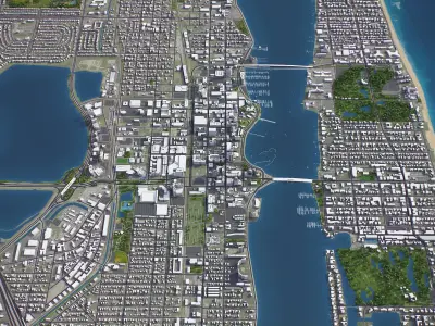 West Palm Beach Low-poly 3D model purchase
