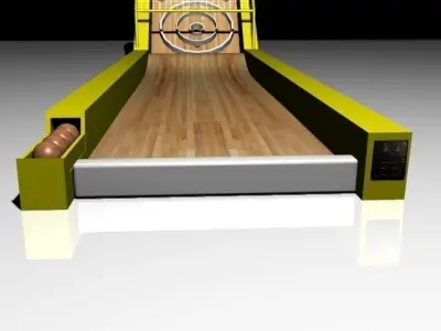 Skeeball bowling machine on table Low-poly 3D model