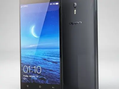 Oppo Find 7 Black 3D model