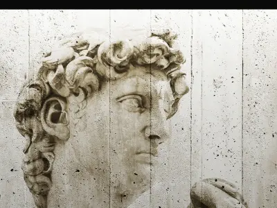 David Street Art Wall Mural 3D model