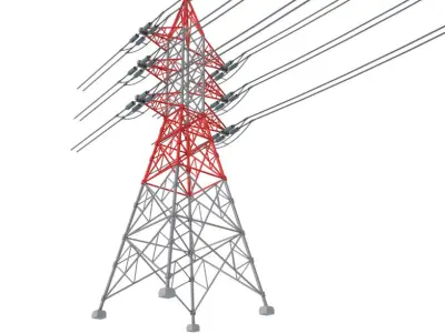 Electric power tower COLLECTION 3D model