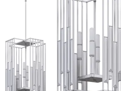 Ruxton Hall Pendant by lightology 3D model