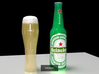 Beer and whiskey 3D model collection 3D Model Pack