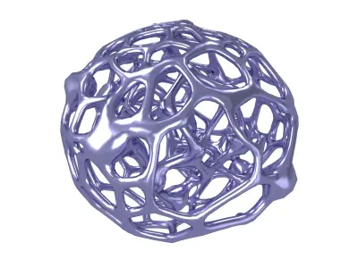 Abstract Shape Broken Nanotubes v1 003 Low-poly 3D model