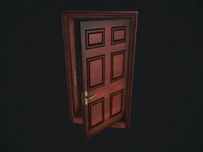 Door Animated pbr Low-poly 3D model