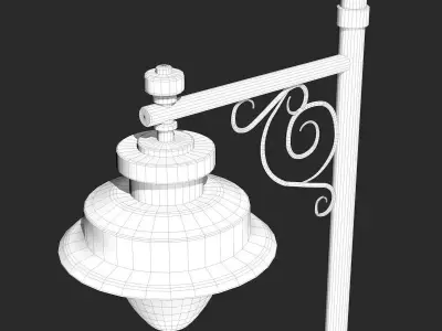 Street Lantern Low-poly 3D model order