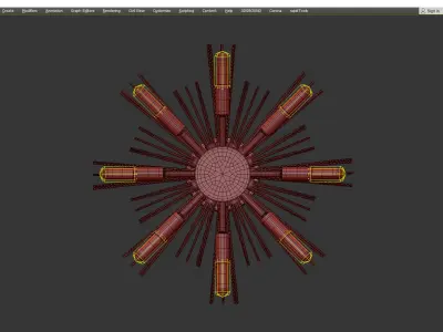 ARTERIORS JITEN SUNBURST SCONCE and CEILING MOUNT Low-poly 3D model