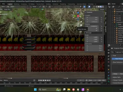 Indonesia Torajan Tribe Traditional Rice Barn House  Low-poly 3D model
