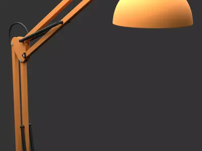 Industrial Lamp 3D model 8