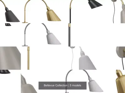 Bellevue Collection desk lamp - brass 3D Model Pack