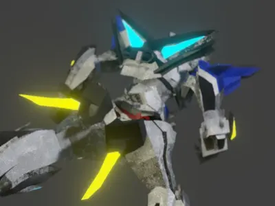 GN-001 Gundam Prototype Rigged Free 3D model