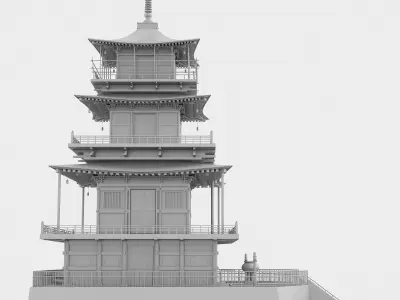 Japanese pagoda 3D model