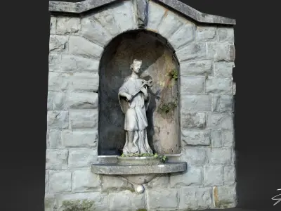 San Giovanni Nepomuceno Low-poly 3D model