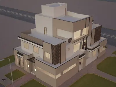 Exterior modern house 3D model