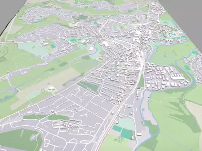 Cityscape Solisbury United Kingdom 3D model