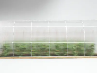 Greenhouse with plants in it 3D model