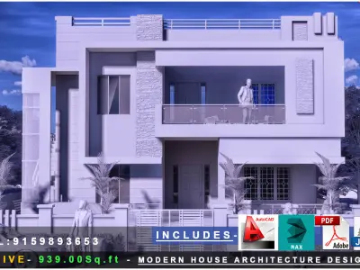 MODERN HOUSE ARCHITECTURE DESIGN 3D model