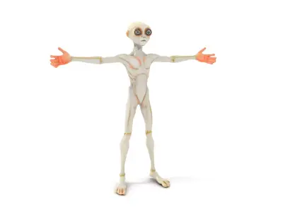 Alien Character model pack Low-poly 3D model