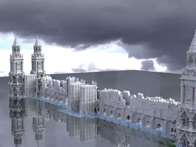 Tower Bridge Fantasy architecture 3D model