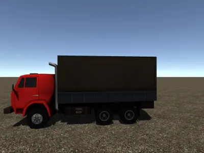 Industrial Small Truck Pack - IV Low-poly 3D model
