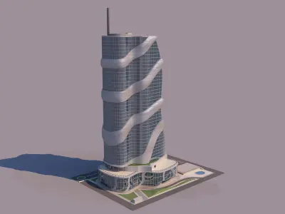 0181 - Skyscraper Architecture 3D Project - 2D Drawings 3D model