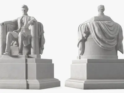  Lincoln Memorial Monument Figure with Pedestal 