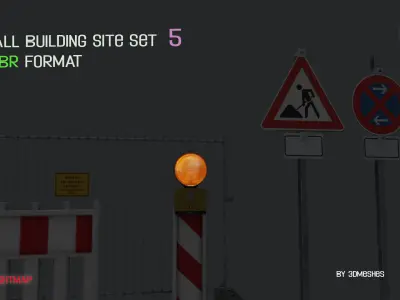 Small Building Site Set 5 in PBR format Low-poly 3D model