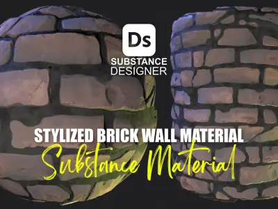Stylized Brick Wall Material 04 Texture