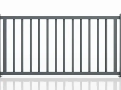 Aluminum Fence Panel -Model 6 - 3D model