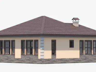 Residential House 10 Low-poly 3D model