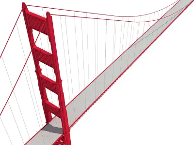 Golden Gate Bridge 3D model