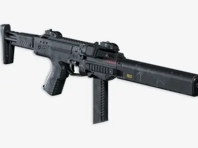 SMG - Scifi Low-poly 3D model