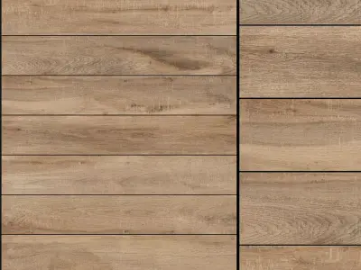 Decovita Woodlook Oak 200x1200 Set 2 3D model