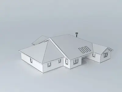 House with future apartment Free 3D model