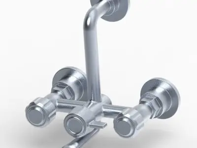 Stylish Shower Tap 3D print model