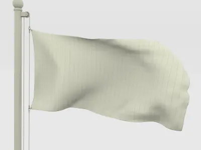 Animated Catalonia Flag Low-poly 3D model