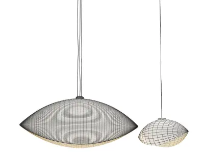 catellanismith-malagola pendant lamp with two metal balls han... 3D model